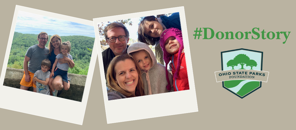 Images of Zach Price and his family at Ohio State Parks. #DonorStory for the Ohio State Parks Foundation